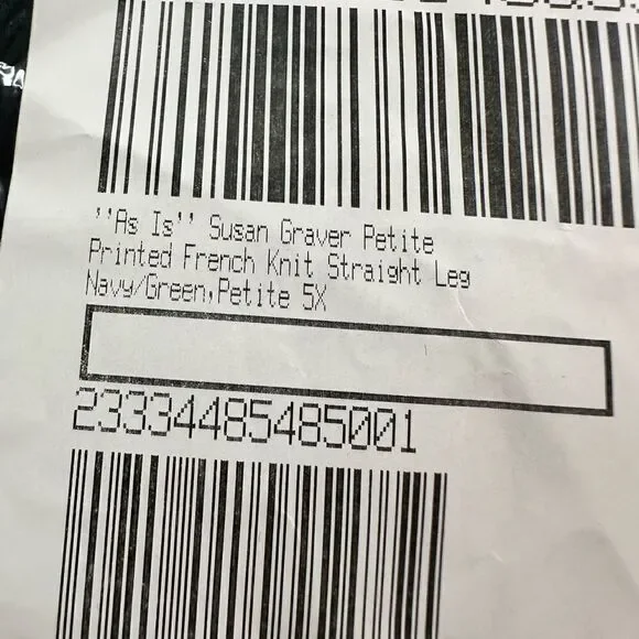 NWT Susan Graver Plus Size Blue Green Plaid French Knot Straight Leg Pants - 5XL - Picture 2 of 6